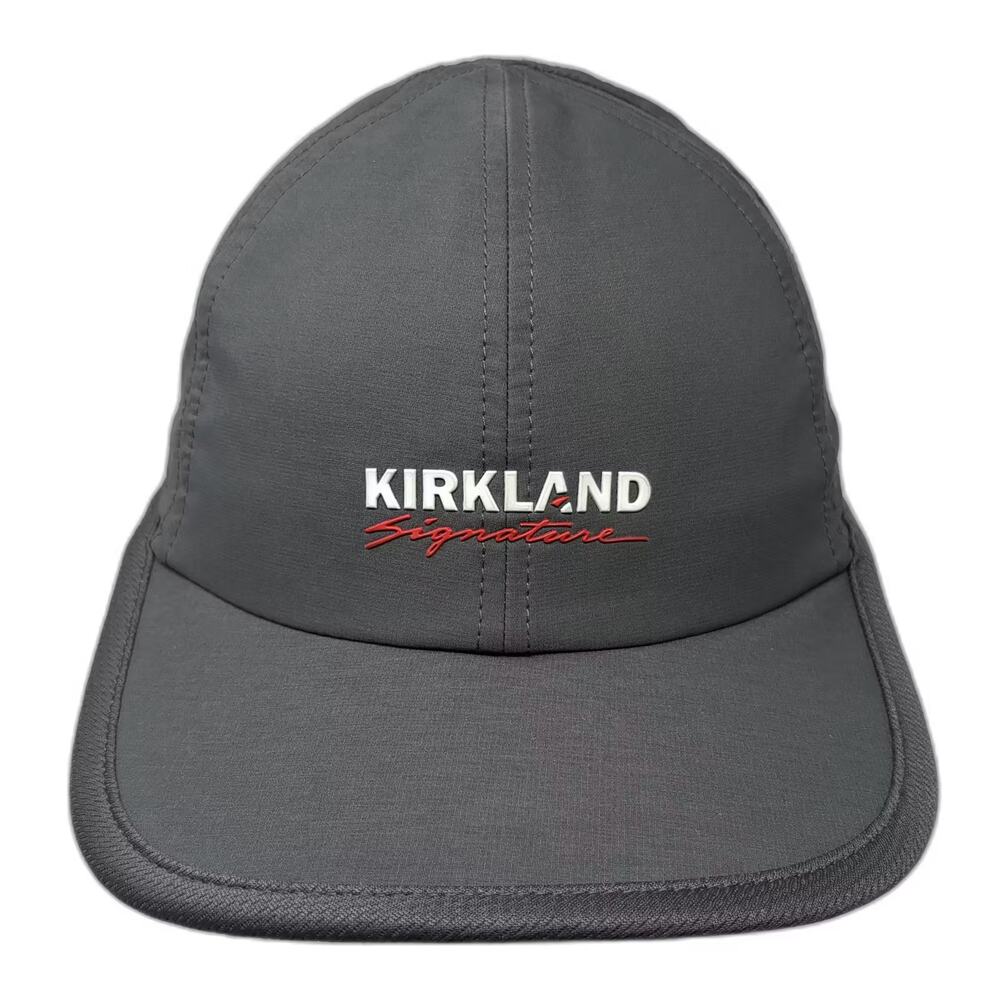 Kirkland Signature Baseball Cap Gray One Size Performance Adjustable Logo Hat